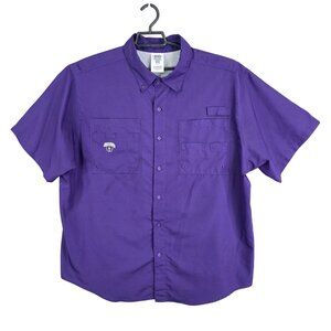 Mens Proedge Purple Central Arkansas Bears Shirt Button Up Short Sleeve Size XL